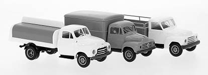 101-10213 - 1:87 Bausatz  für 3 Leichtlaster (je 1 x Opel, Borgward, Hanomag)